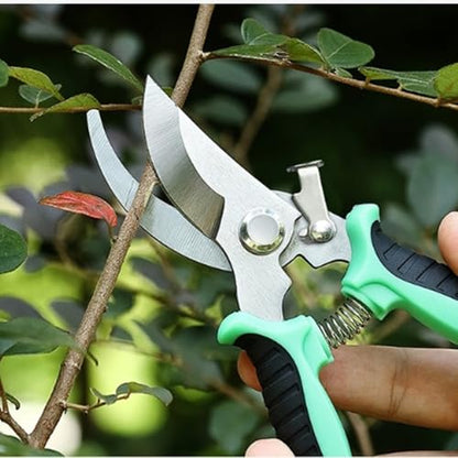 Pruning Shears for Gardening Stainless Steel Garden Hand Shears Heavy Duty Professional Bypass Pruner Hand Shears Green - color: Green