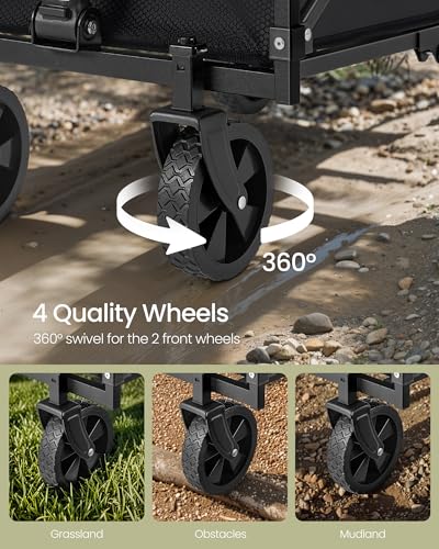 SONGMICS Small Collapsible Wagon, 400 lb Dynamic Weight Capacity