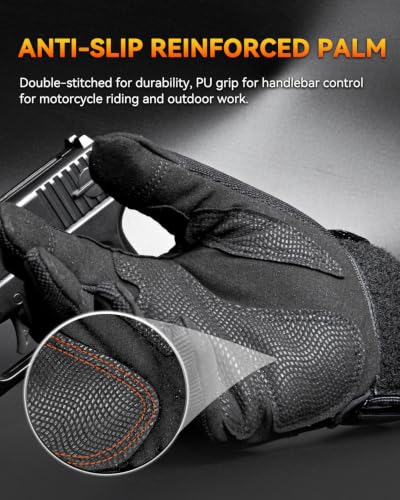 Motorcycle Tactical Gloves Men Women with Knuckle Protection Touchscreen - size: Medium