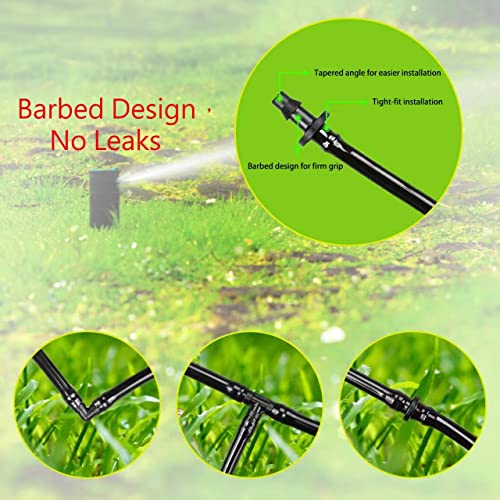 300Pcs Drip Irrigation Parts Kit Drip System Fittings for1/4 Tubing - color: Xkhz
