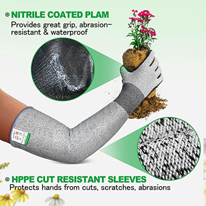 Evridwear Long Sleeve Gardening Gloves for Women & Men