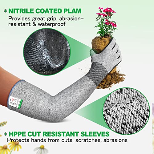 Evridwear Long Sleeve Gardening Gloves for Women & Men