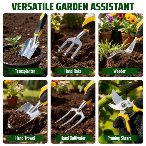 8 Piece Gardening Tool Set Stainless Steel Garden Plant Kits