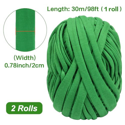 Shintop 2 Packs Garden Twine, Soft Green Plant Ties for Tomato (196ft)