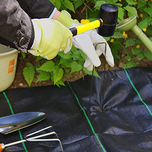 50 Pack 6x1 inch 11GA(0.12inch) Landscape Staples Garden Stakes Fence Netting Pins Ground Spikes Sod Cover Fabric Pegs Steel Uncoated - size: 6"x1" 11GA Black 50Pack