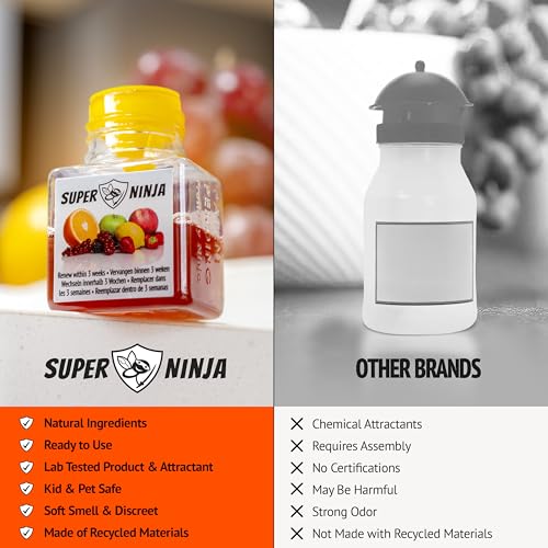 Super Ninja Fruit Fly Traps for Indoors, 4 Pack - size: 4 Traps