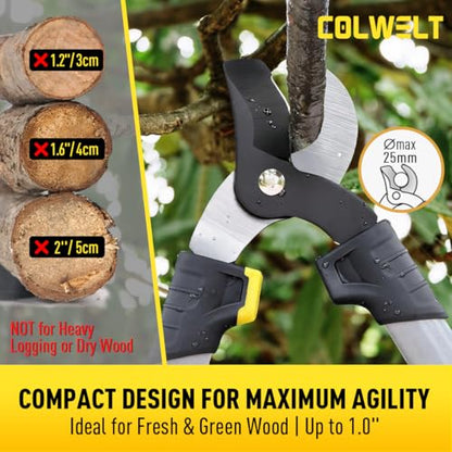 Colwelt Loppers Hedge Clippers Garden Shears 3Pcs, 17’’ Gardening Scissors