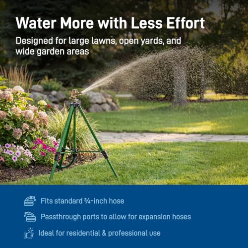 Orbit Tripod Zinc Impact Sprinkler, Adjustable Height - 56667 - style: Zinc Impact Sprinkler