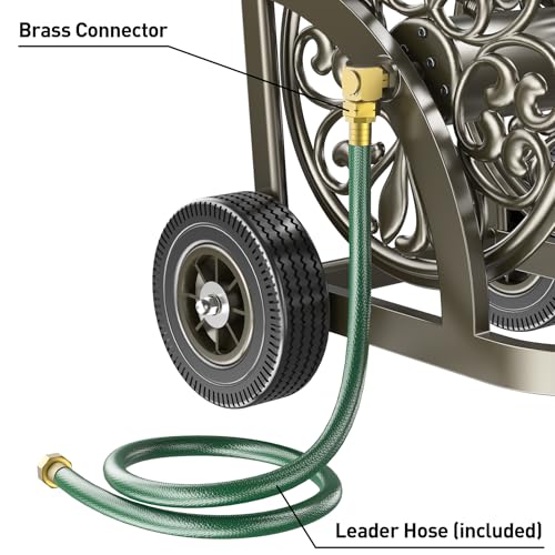 GOFORWILD Garden Hose Reel Cart, Holds 200Ft 5/8" Hose, Easy Install