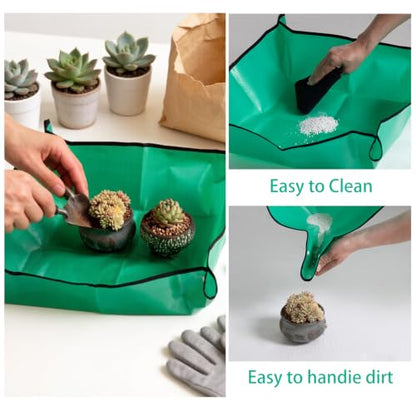 25.9" x 25.9" PE Green Repotting Mat - size: 25.9" x 25.9"