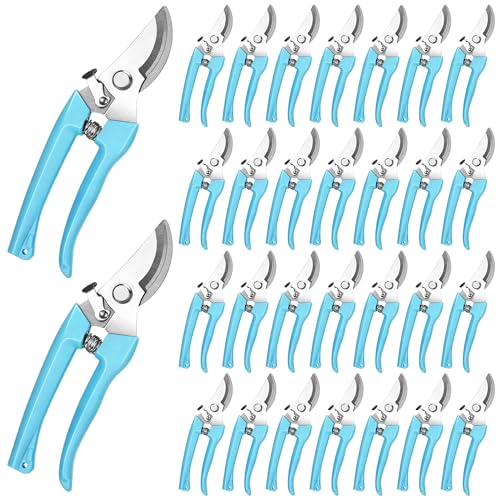 Chumia 30 Pack Garden Shears Flower Clippers for Plant Cutting, Blue - color: Blue