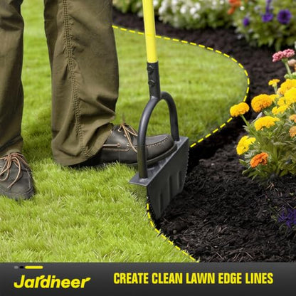 Jardineer Manual Edger Lawn Tool, Half Moon Saw Tooth Lawn Edger