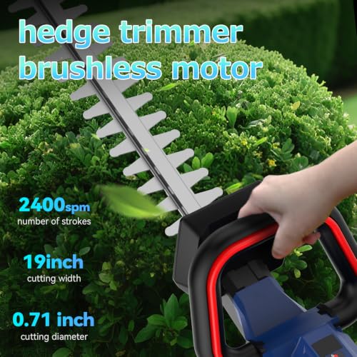 Hedge Trimmer Cordless,2-Speed,Brushless,Battery and Charger Included