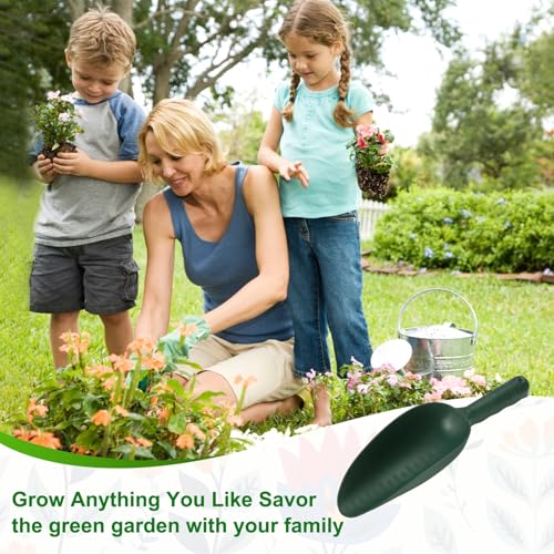 M METERXITY 1-Pack Garden Shovel Trowel Hand Shovels, 30cm/11.81 Inch Plastic Gardening Tools for Digging, Transplanting, Soil Loosening and Planting, Ergonomic Handle [Dark Green] - color: Dark Green