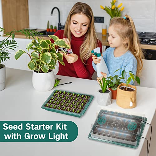GROZY Seed Starter Tray with Grow Light 40-Cell Seedling Timer Setting