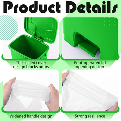 Geiserailie 1 Set 15L Green Compost Bin Kitchen - size: 15l