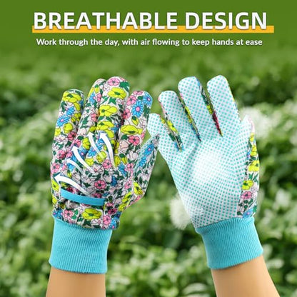 Cute Garden Gloves for Women Gift,Heavy Duty Gardening Gloves - color: 4 Color