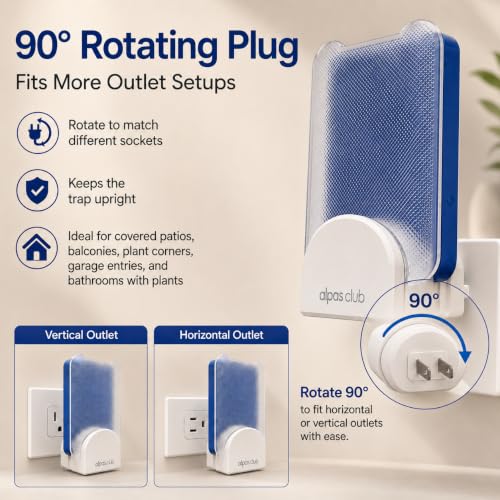Plug-in Flying Insect Trap for Gnats & Fruit Flies, 1 Device + 5 Refills - size: 1 Device + 5 Refills