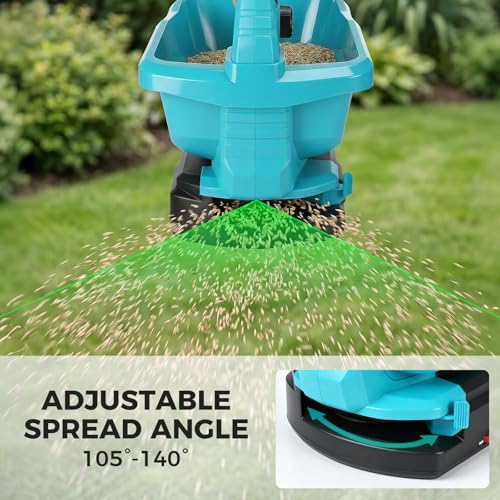 Seed Spreader Handheld with 2 Battery, Fertilizer Spreader