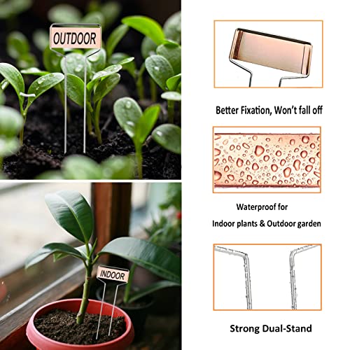 30-Pack Copper Plant Markers Metal Plant Labels 6in&10inch Plant Markers for Outdoor Plants, Garden Markers Plant Labels for Seedlings Herbs Flowers Vegetables Tree Tags Gardening Gifts