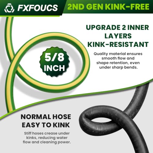 Garden Hose 10ft x 5/8", Heavy Duty Water Hose, Kink Resistant - color: Green, size: 10FT