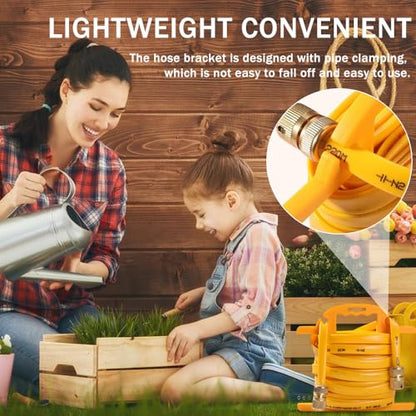 OULIGET Freestanding Garden Hose Holder,Air Hose Reel Portable Storage Rack,Handheld Metal Hose Reels Hose Rack for Water Hose,Extension Cords,Flexable Hose Use