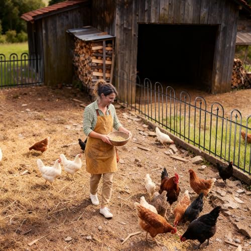 Garden Fence Animal Barrier - 10 Panels, 24 in(H) x 24 ft(L) No Dig Garden Fence, Arched Decorative Garden Fence Border with Ground Stakes, Rustproof Metal Fencing for Yard Patio Dog Rabbit - size: 10 Panels-24 ft(L) X 24 in(H)