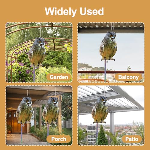 Owl to Keep Pigeons Away, 2Pcs Flat Plastic Owl - color: Brown 2pcs
