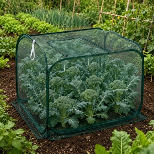 Collapsible Pop-Up Mesh Garden Cover（35''x35''x31''for Square Raised Beds-30% Sunblock，Protective Netting Cage for Vegetables, Fruits & Flowers, Keep Birds and Small Animals Out - size: 35''x35''x31''