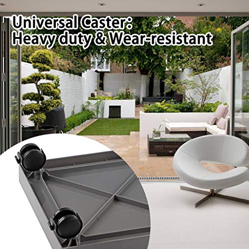 Skelang Square Wheeled Plant Dolly - ABS Planter Trays, Heavy Duty, Load Capacity 110 Lbs - size: Pack of 1 (11")