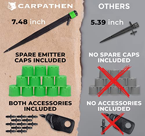 CARPATHEN 1/4" Drip Irrigation Emitters Vortex Sprinker Parts, 12 pcs