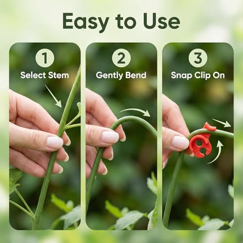 40 Pcs Low Stress Training Clips, Plant Training Clips, 90 Degrees Bud Trainer Clip Bud Bender for Plant Gardening (20 Red+20 Green) - color: Red Green