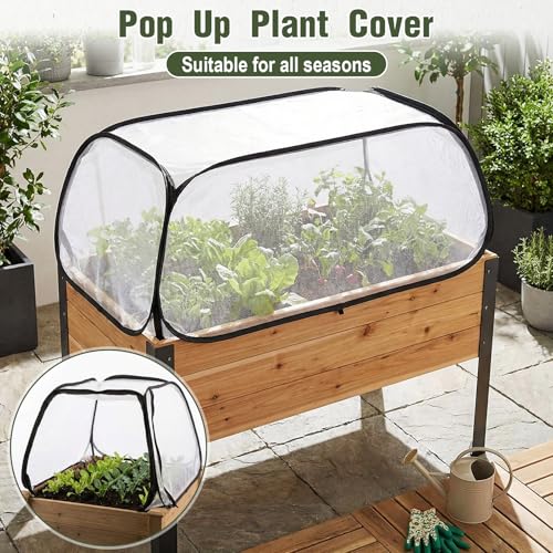 4 Pack 4 Pack 45 x 22 x 18 in Garden Covers for Raised Beds with Stakes