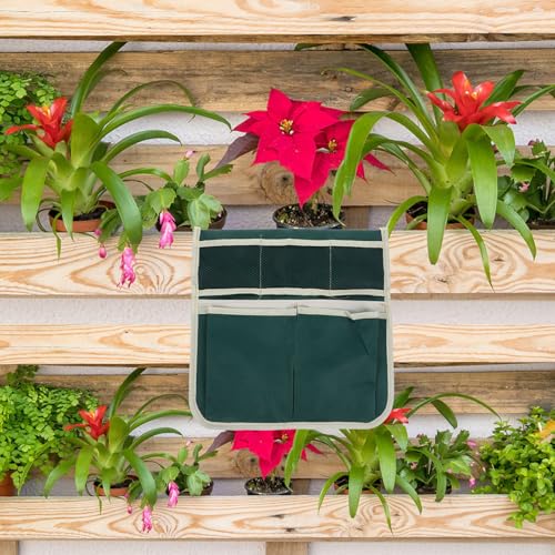Yardwe Large Gardening Tool Bag for Kneeler with Durable 600D Fabric Multi-Pocket Organizer Garden Seat Pouch for Lawn Patio Storage and Easy Carry