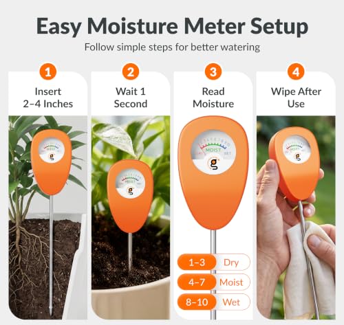 Giraffe Tools Garden Hose 5/8", 25FT Hose with Nozzle & Moisture Meter Set - size: 25FT Male to Female Set New B