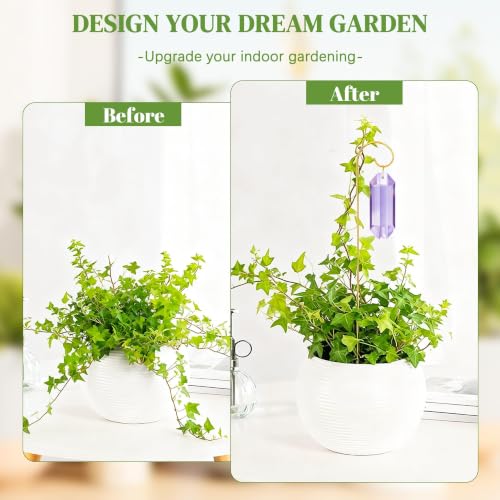 7 Pack Crystal Prisms Suncatcher Plant Stake for Indoor Window Sun Catchers - color: 7 Pack Colorful