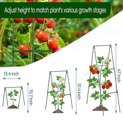 Small Size Garden Cucumber Trellis for Climbing Plants Outdoor, 47x16 inch A Frame Cucumber Trellis for Garden Raised Bed, Plant Support for Vegetable Vine Pea Bean, with Netting