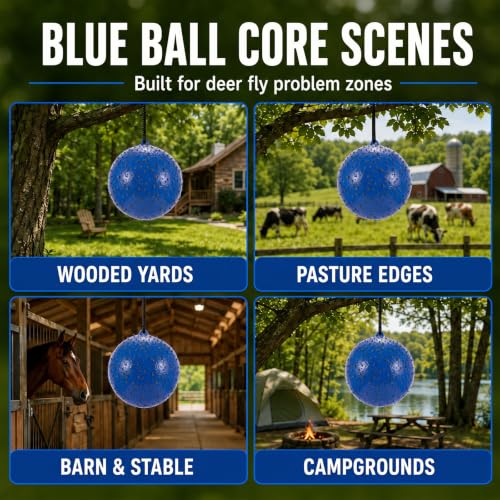 Fly Trap Ball for Horse, Deer, Yellow, Greenhead Flies - color: Deer Fly Ball Trap