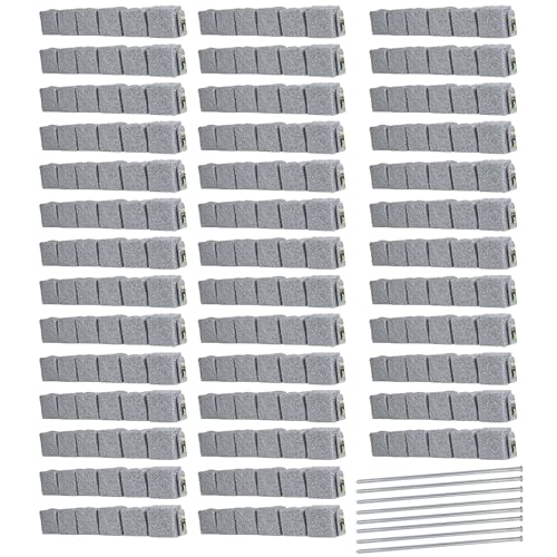 Beuta Landscape Edging | Garden Edging Border | Polyrock Blocks for Lawn Edging, Flower Beds & Yard Edging – 40 Pack | Each Section Has 6 Blocks 48" L x 4" W x 6.5" H | 80 Spikes | Greystone - color: Greystone, size: 40-Pack (160 FT)
