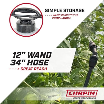 CHAPIN 16109 1-Gallon Pump Sprayer, Anti-Clog Design for Easy Use, 2pk