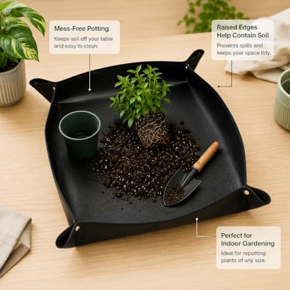 1 Pc Foldable Plant Repotting Mat, 66cm Soil Control Tray