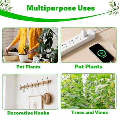 Botee Frog Plant Stand,Plant Clips,Flower Stem Support for Climbing Vines Reusable Cable Ties Perfect for Indoor Outdoor Potted Plants