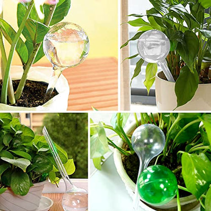 14 Pcs Plant Clear Watering Bulbs,Plastic Automatic Self-Watering Globes,Garden Water Device Watering Bulbs for Plant Flower Indoor Outdoor - size: 7 Large+7 Small