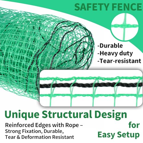 4x100ft Deer Fence Netting, Temporary Fence for Garden, Plastic Mesh Fence - size: 4 FT X 100 FT