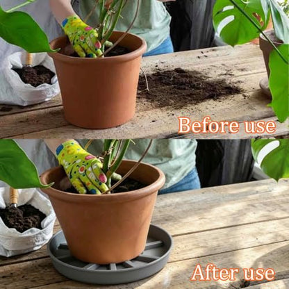 2Pcs 6 Inch Plant Saucer Drip Tray, Clear Plastic Flower Pot Saucers, Thicker Anti-Rot Root Water Catcher Tray for Indoor Outdoor Planters, Heavy Sturdy Pot Base Plate Grey - color: Gray