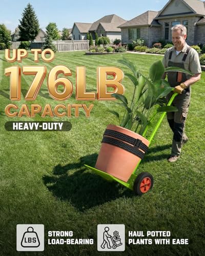 Plant Caddy with Wheels, 176 Lbs Heavy Duty Plant Dolly Cart - color: Green