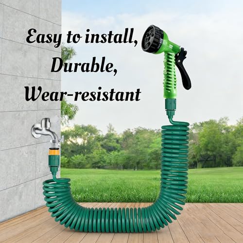 Retractable Garden Hose, Green, 66 FT