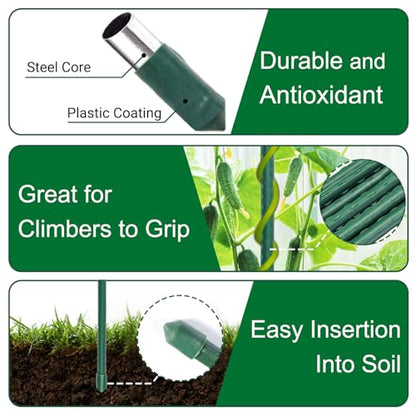 25 Pack 24 Inch Plant Stakes for Peppers & Potted Plants - size: 24 Inches