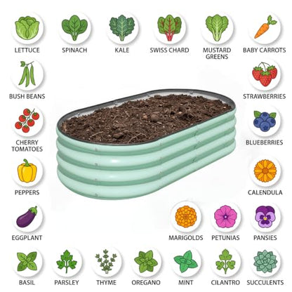 SnugNiture Raised Garden Bed Outdoor 4x2x1ft, 2 Pack - color: Green