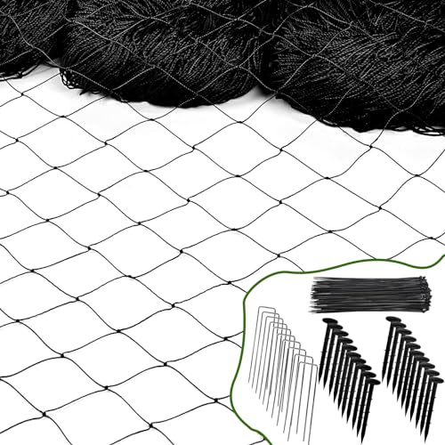 Bird Netting for Chicken Coop,50x50ft Chicken Netting for Chicken Coop Roof - size: 2.4", 50' x 50'